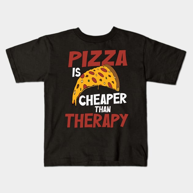 Funny Pizza Lover Design Kids T-Shirt by Turnersartandcrafts